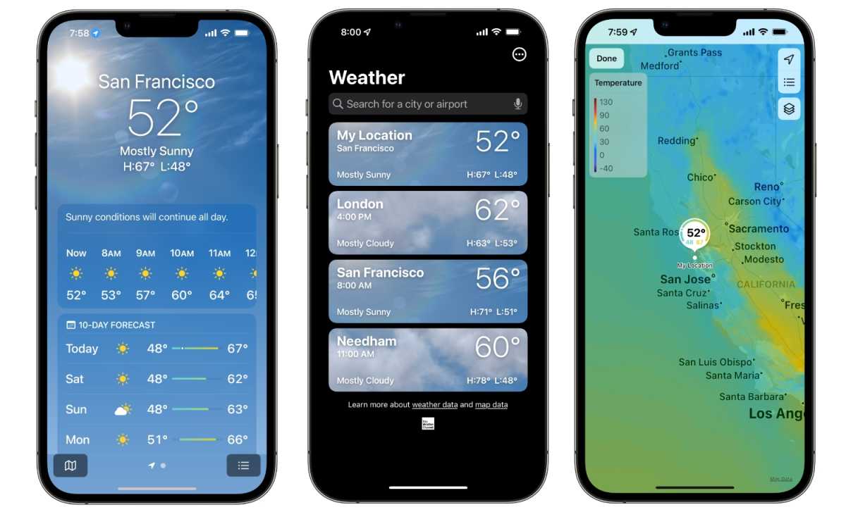 Aplicación meteorológica para iPhone 2022