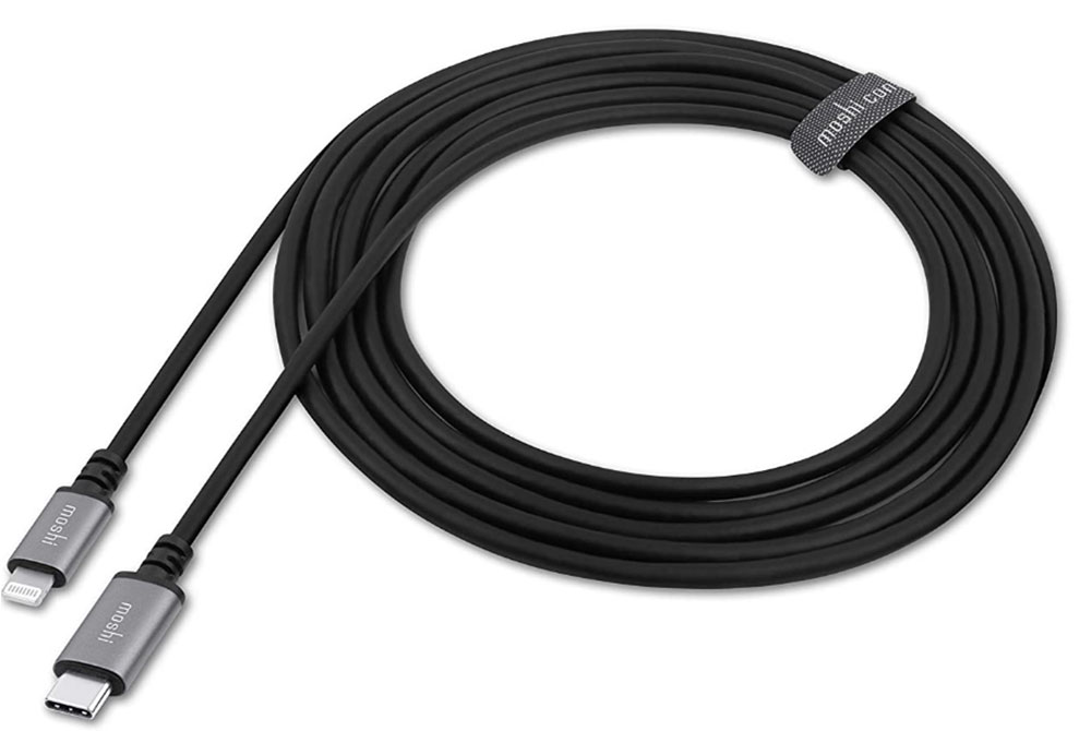 Cable USB Moshi con conector Lightning - El mejor cable largo