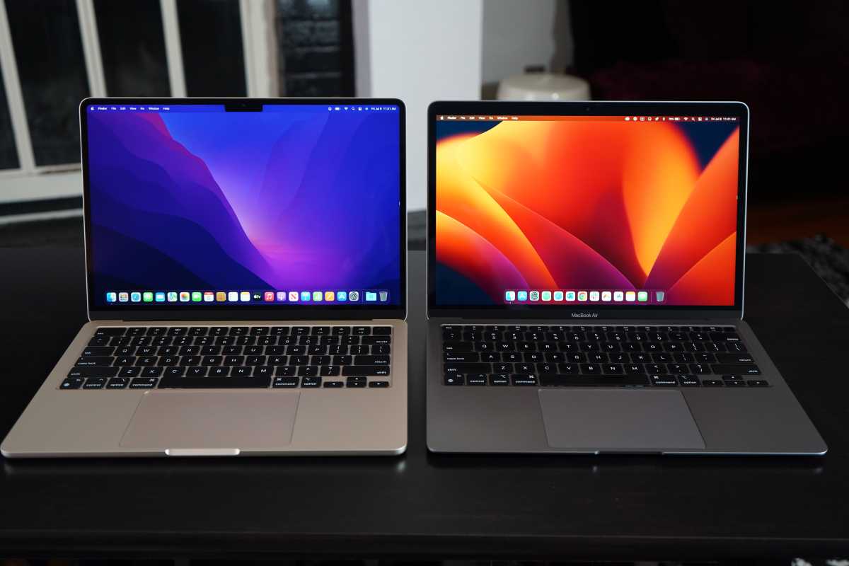 Tamaño de pantalla de MacBook Air M2 vs M1